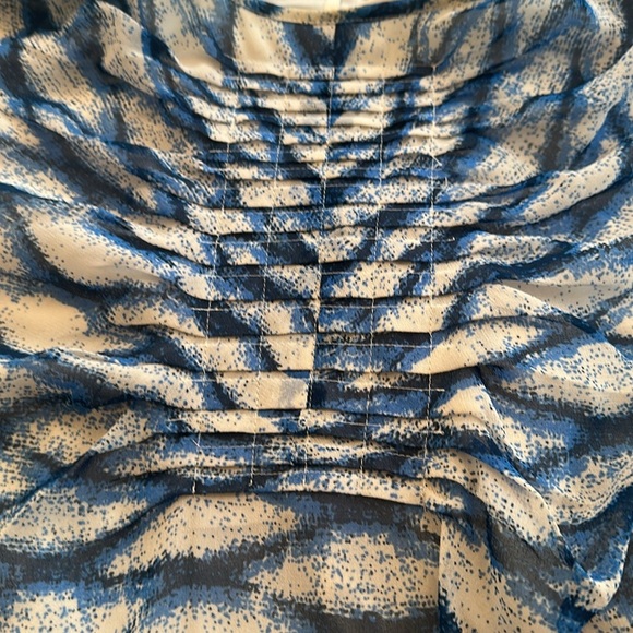 Carmakoma Blue and White Patterned Summer Dress - Picture 3 of 6